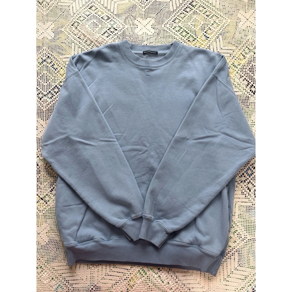SOLD Brandy Melville Blue Oversized Crew Neck Sweater